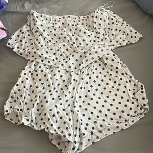 Strapless Polka Dot Romper